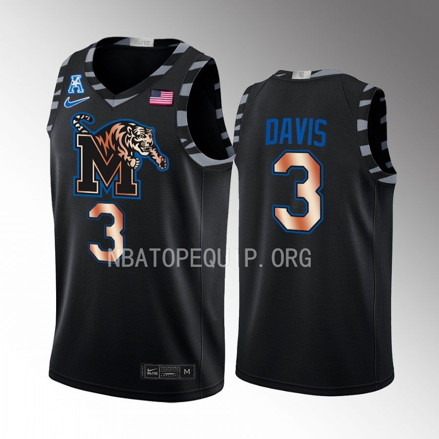 Kendric Davis Memphis Tigers Black Jersey Copper College