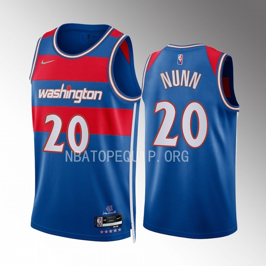 Kendrick Nunn Washington Wizards #20 Royal Jersey City Edition