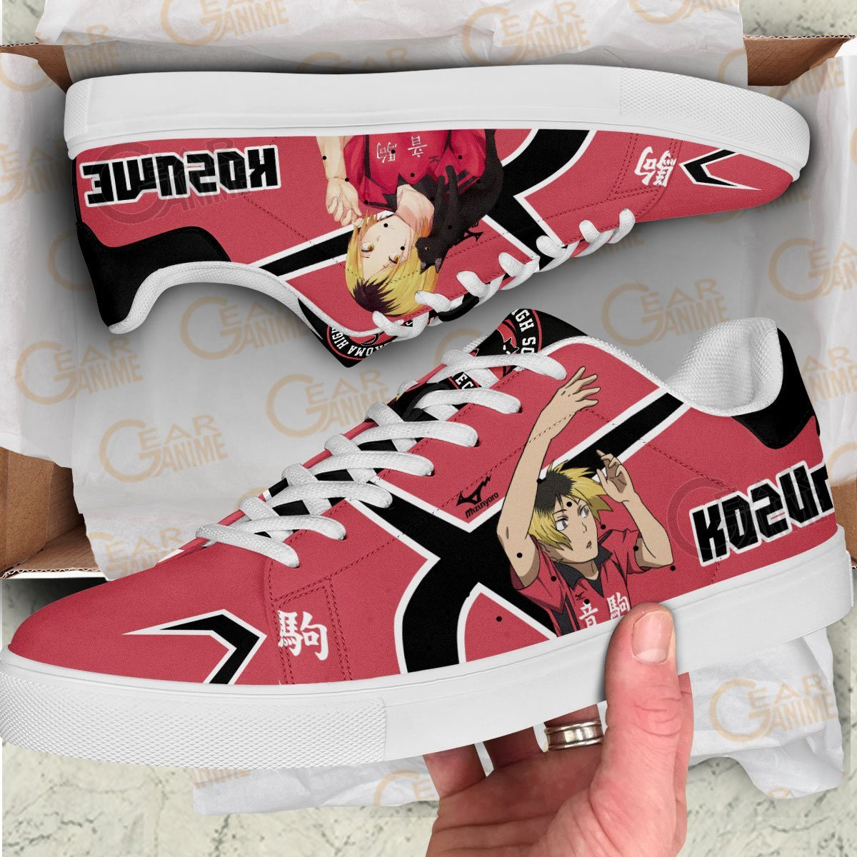 Kenma Kozume Skate Shoes Custom Haikyuu Anime Shoes