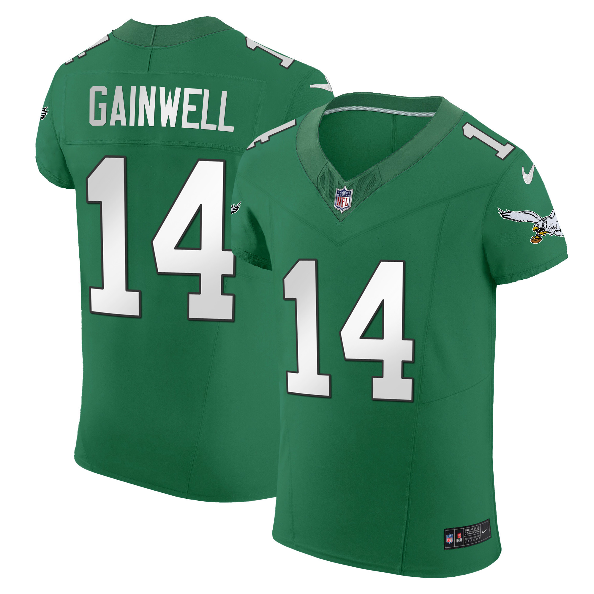 Kenneth Gainwell Men's Philadelphia Eagles Kelly Green Vapor Elite Jersey - All Stitched