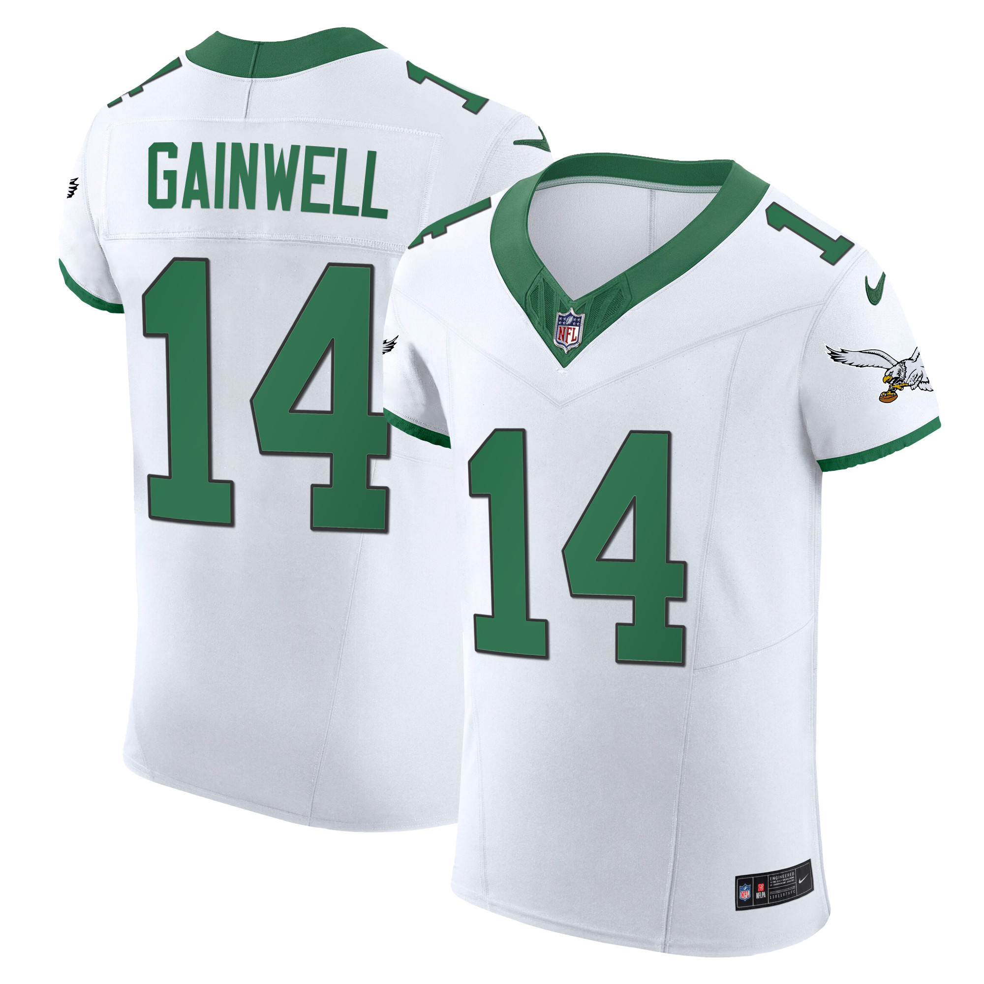 Kenneth Gainwell Men's Philadelphia Eagles Kelly Green Vapor Elite Kelly White Jersey - All Stitched