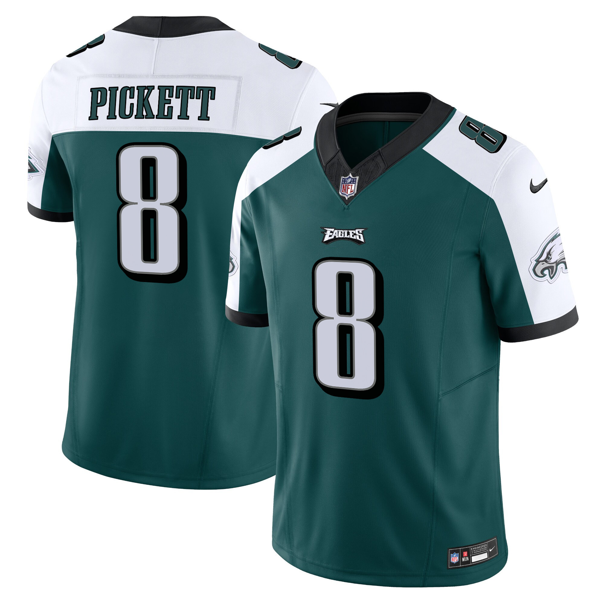 Kenny Pickett Men's Philadelphia Eagles Vapor Limited V2 Alternate Jersey - All Stitched