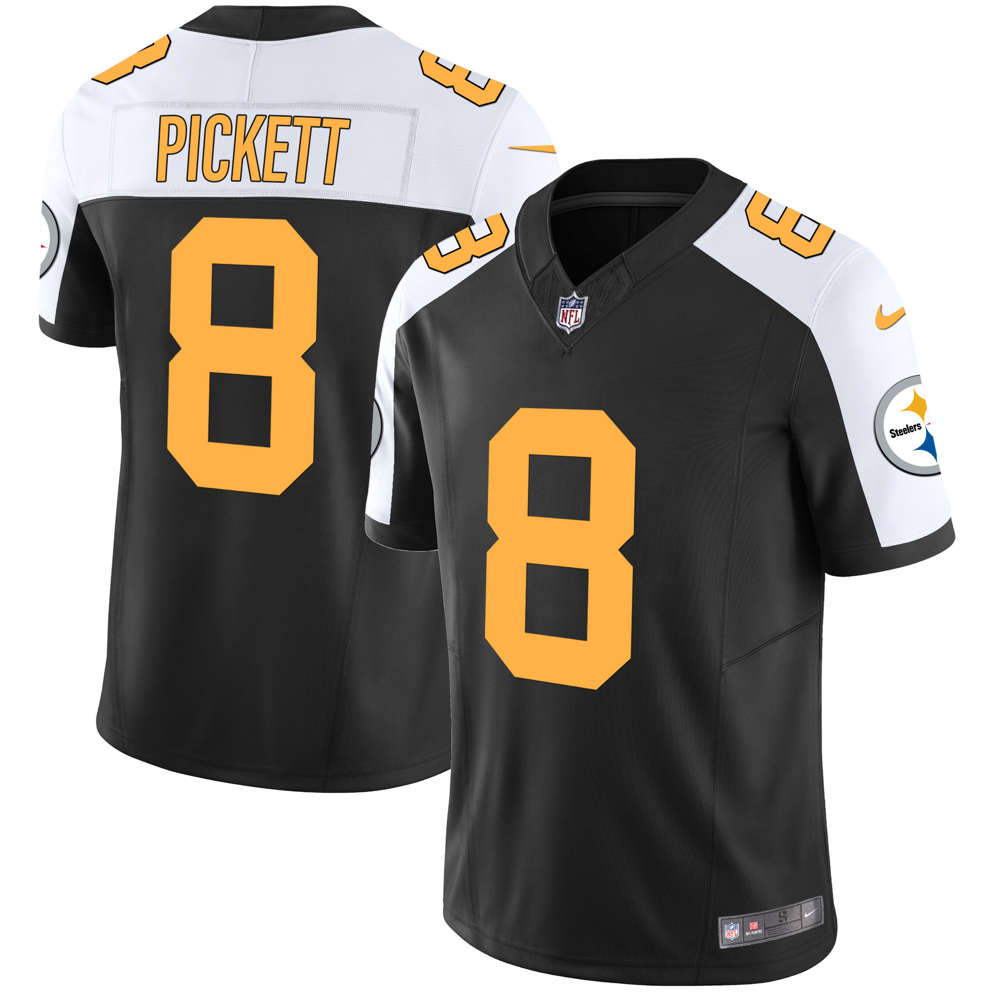 Kenny Pickett Men's Pittsburgh Steelers Vapor Limited V2 Rush Alternate Jersey - All Stitched