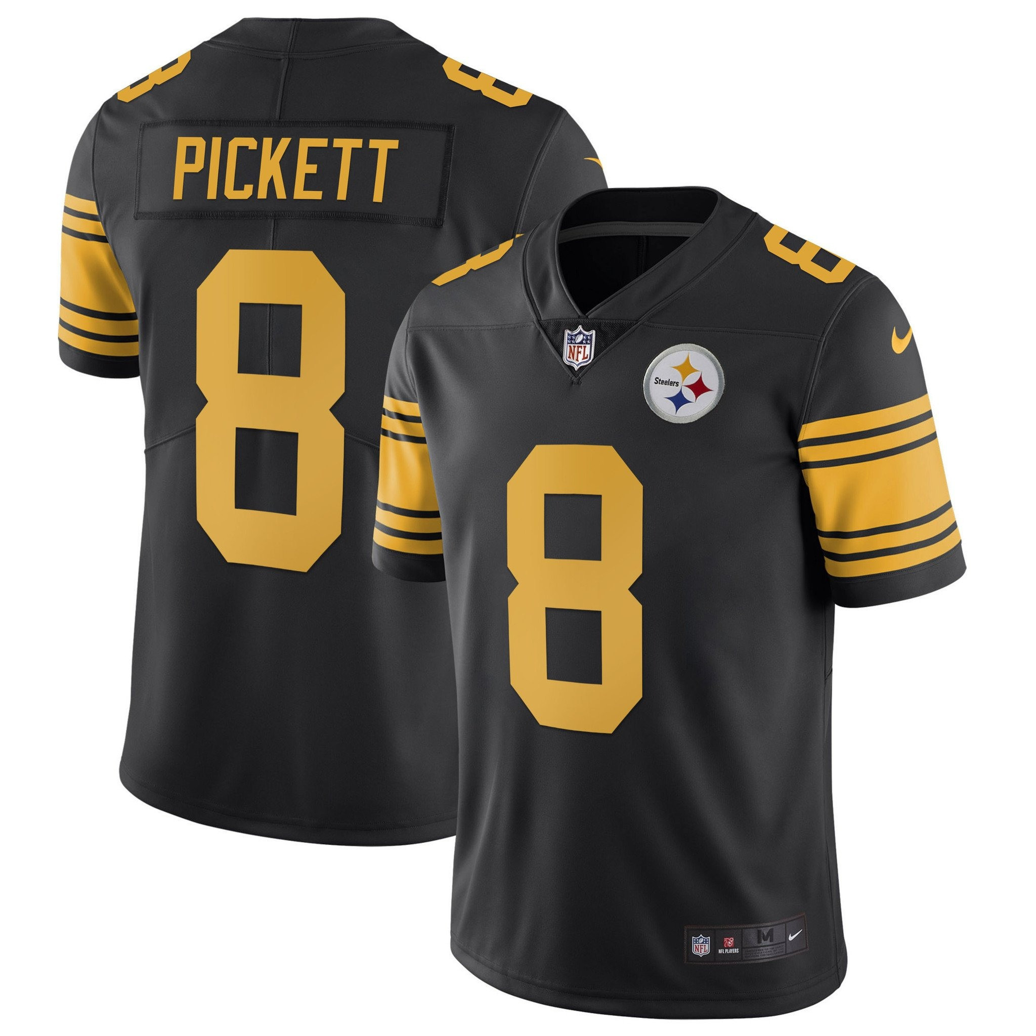 Kenny Pickett Pittsburgh Steelers Color Rush Vapor Jersey - All Stitched