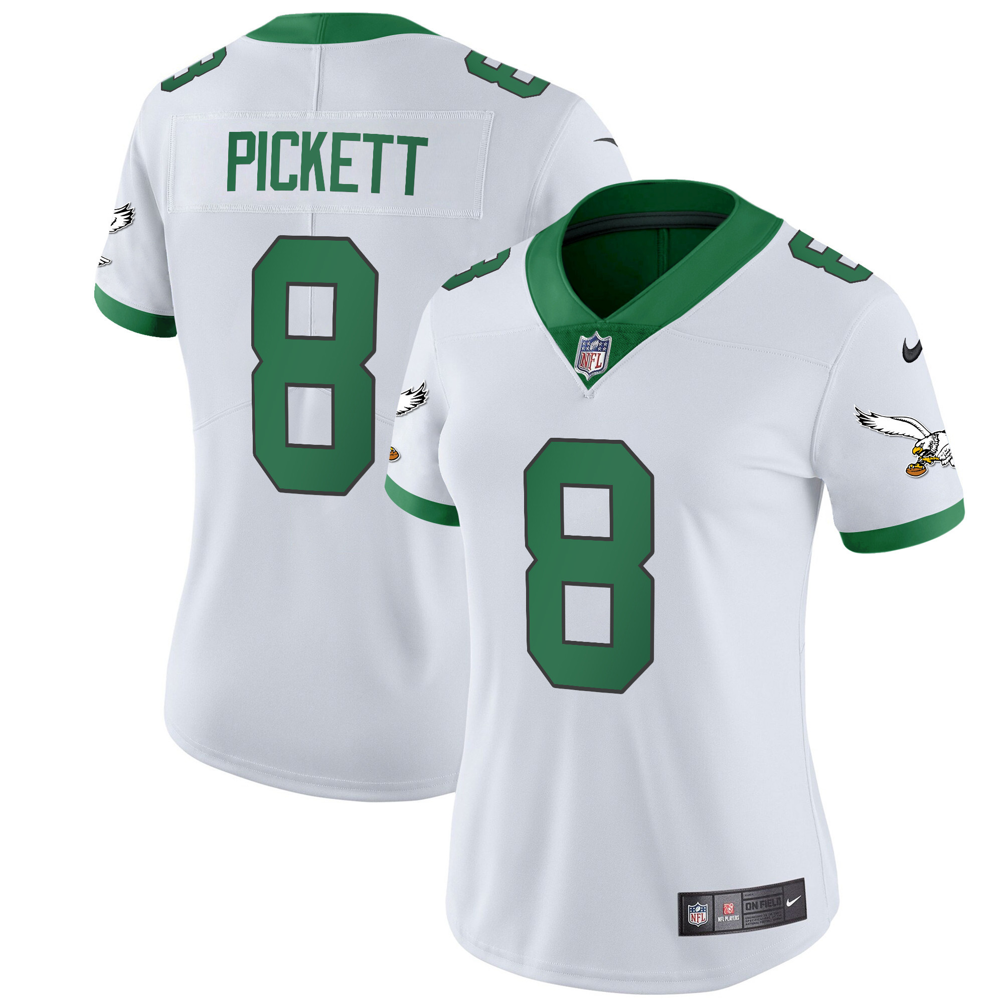 Kenny Pickett Women's Philadelphia Eagles Kelly Green Vapor Limited V2 Kelly White Jersey - All Stitched