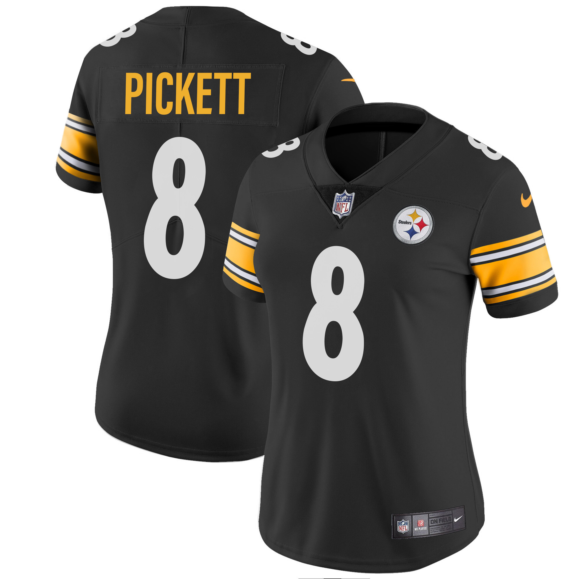 Kenny Pickett Women's Pittsburgh Steelers Vapor Limited Black Jersey - All Stitched
