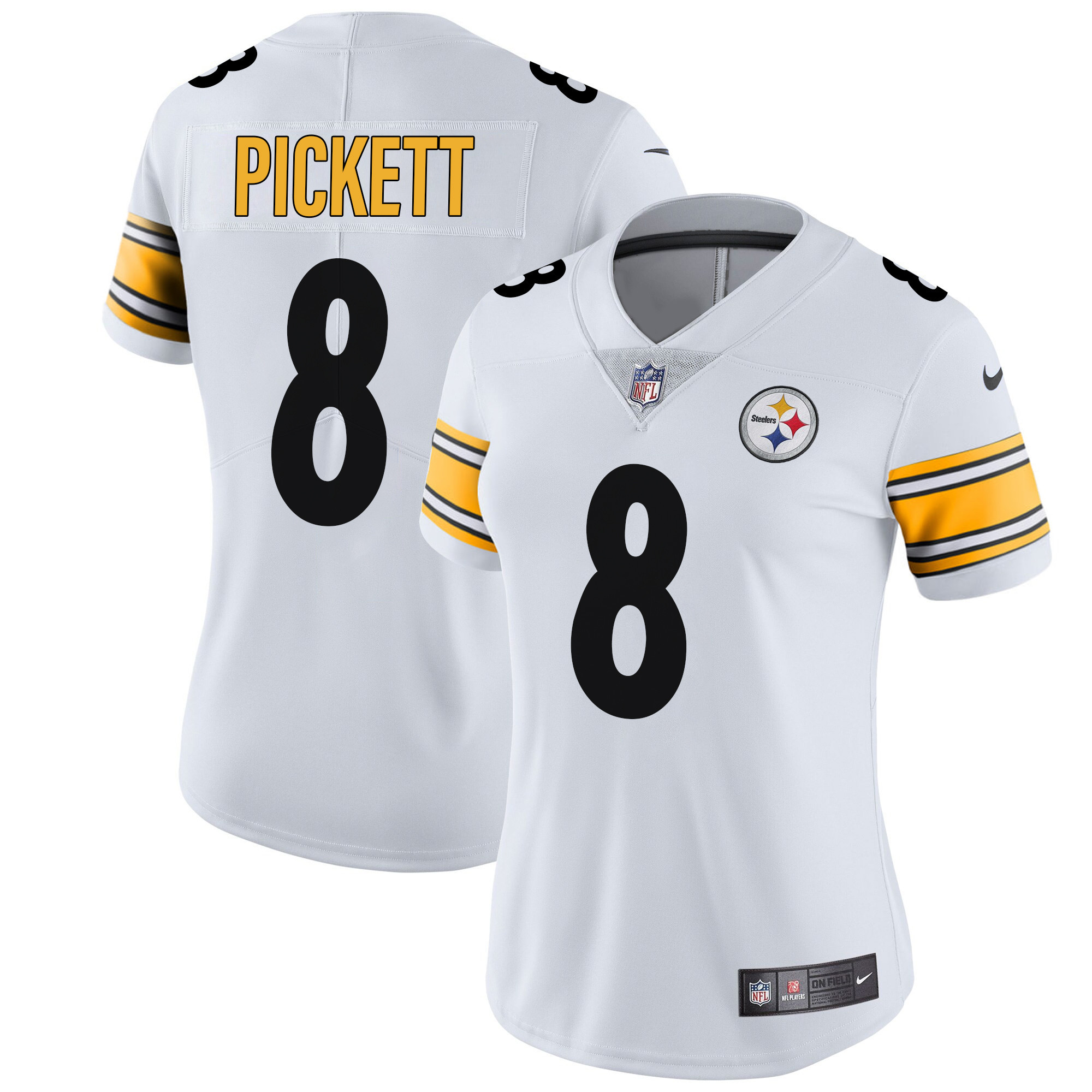 Kenny Pickett Women's Pittsburgh Steelers Vapor Limited White Jersey - All Stitched