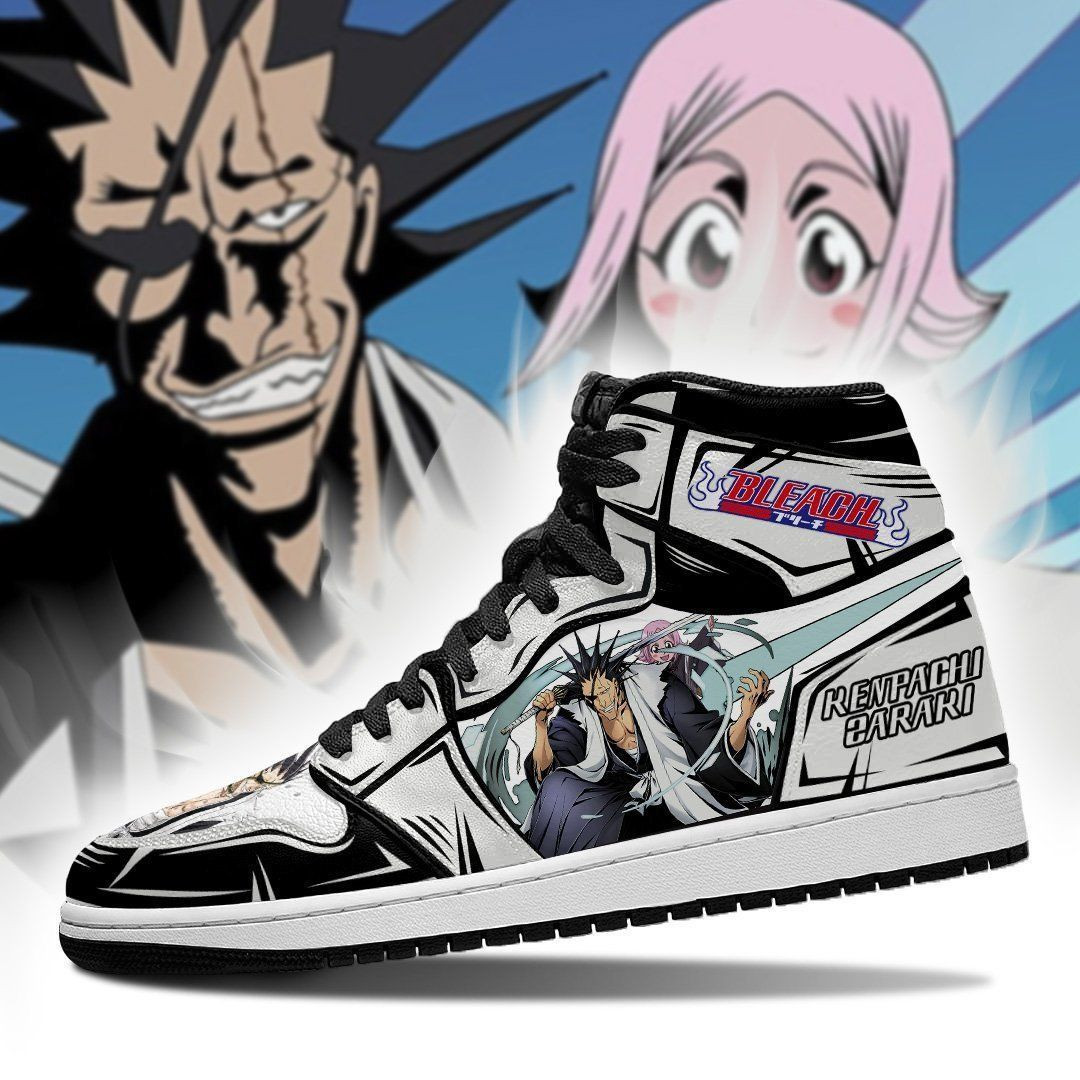 Kenpachi And Yachiru Bleach Anime 1 High Top Air Jordan Sneaker, Air Jordan Hightop