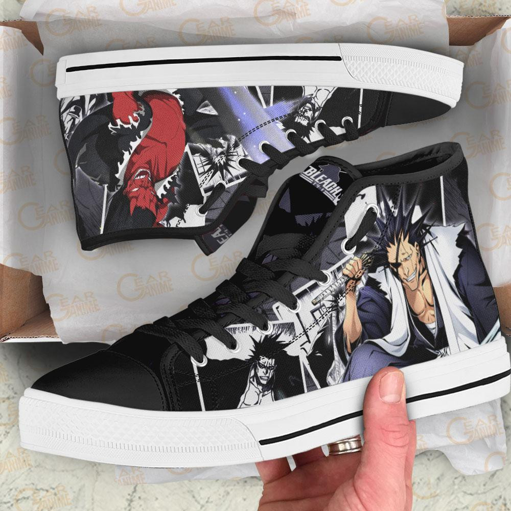 Kenpachi Bankai High Top Shoes Custom Bleach Anime Sneakers