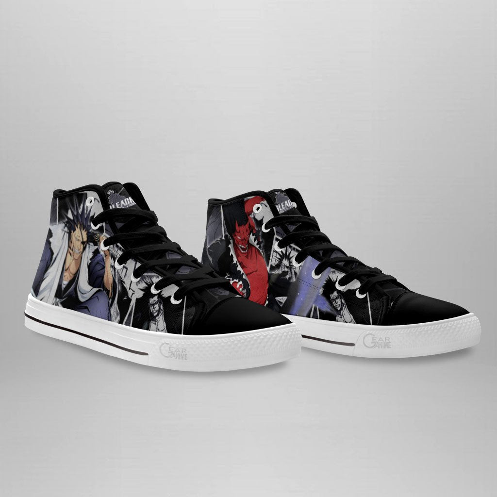 Kenpachi Bankai High Top Shoes Custom Bleach Anime Sneakers