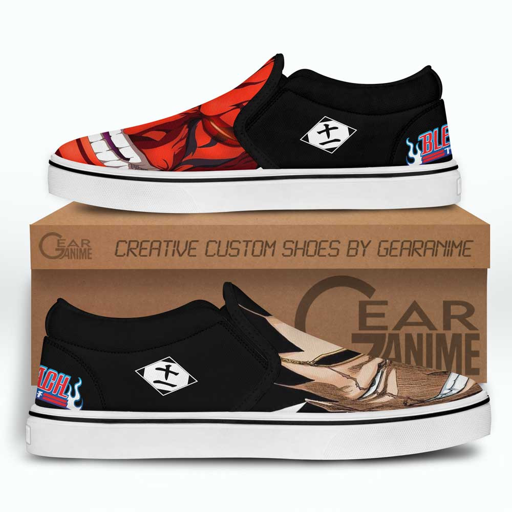 Kenpachi Zaraki Bankai Slip-On Shoes Canvas Custom Anime Bleach Shoes