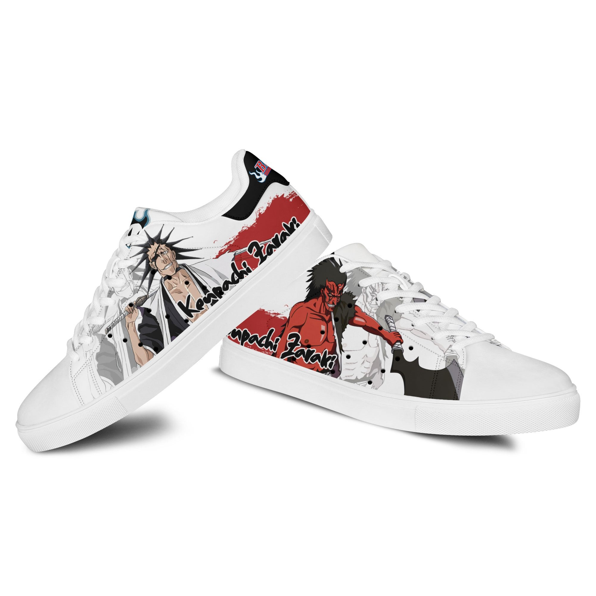 Kenpachi Zaraki Skate Sneakers Custom Anime Bleach Shoes