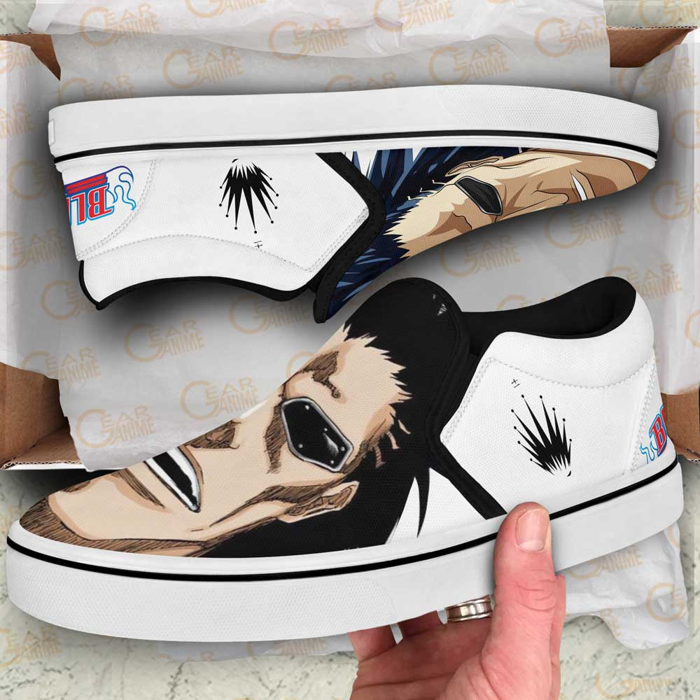 Kenpachi Zaraki Slip-On Shoes Canvas Custom Anime Bleach Shoes