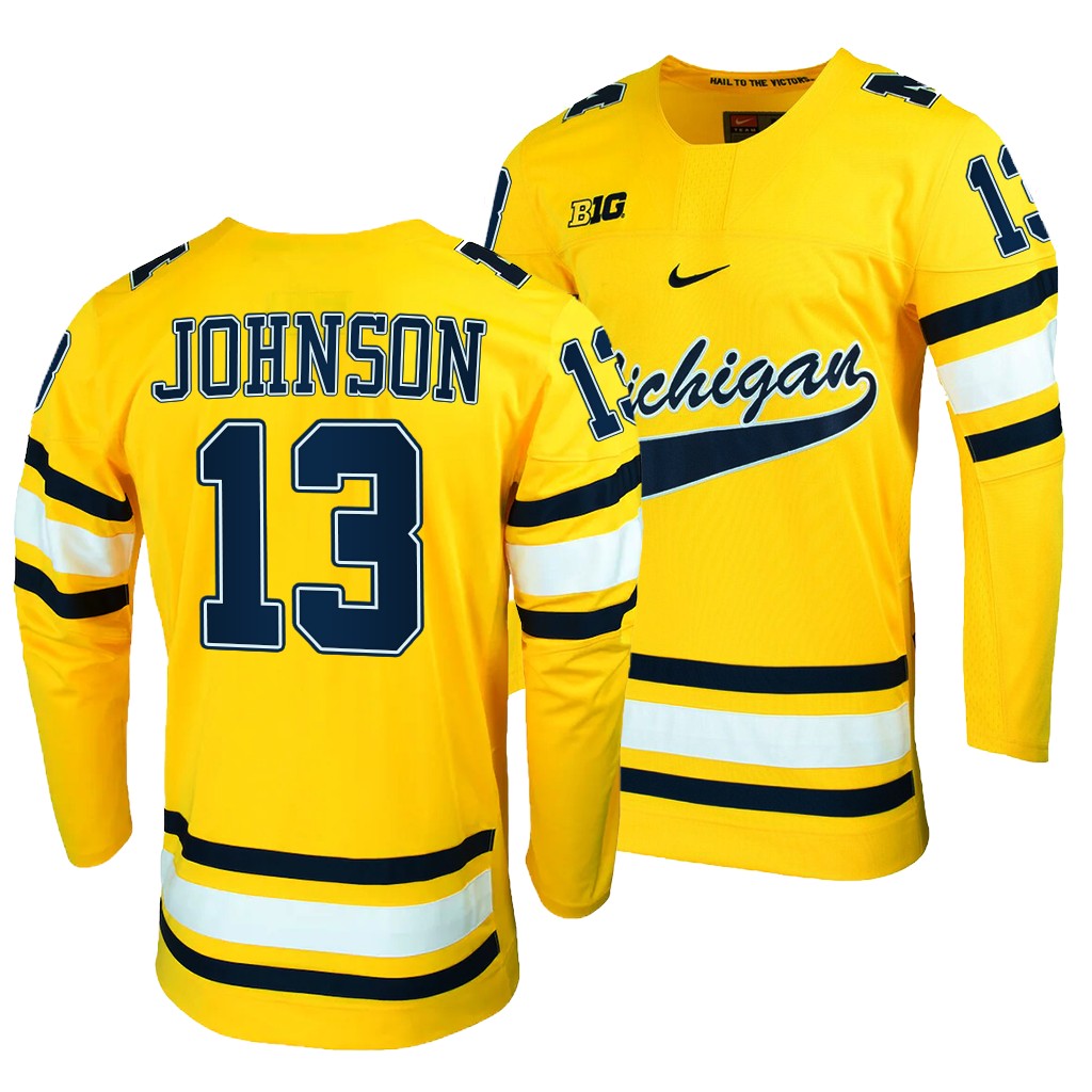 Kent Johnson Michigan Wolverines Maize College Jersey