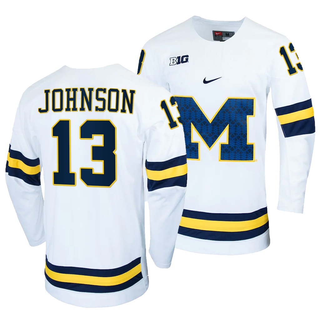 Kent Johnson Michigan Wolverines White College Jersey