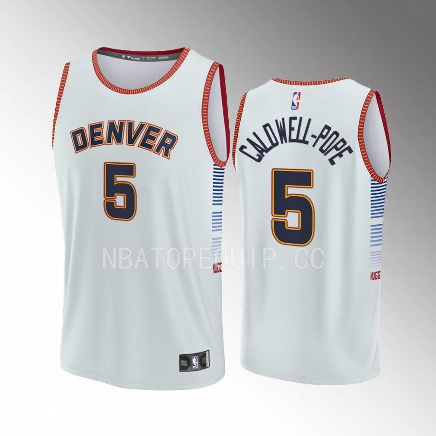 Kentavious Caldwell-Pope 5 Denver Nuggets Gray Jersey Fast Break Fastbreak 2022-23 City Edition
