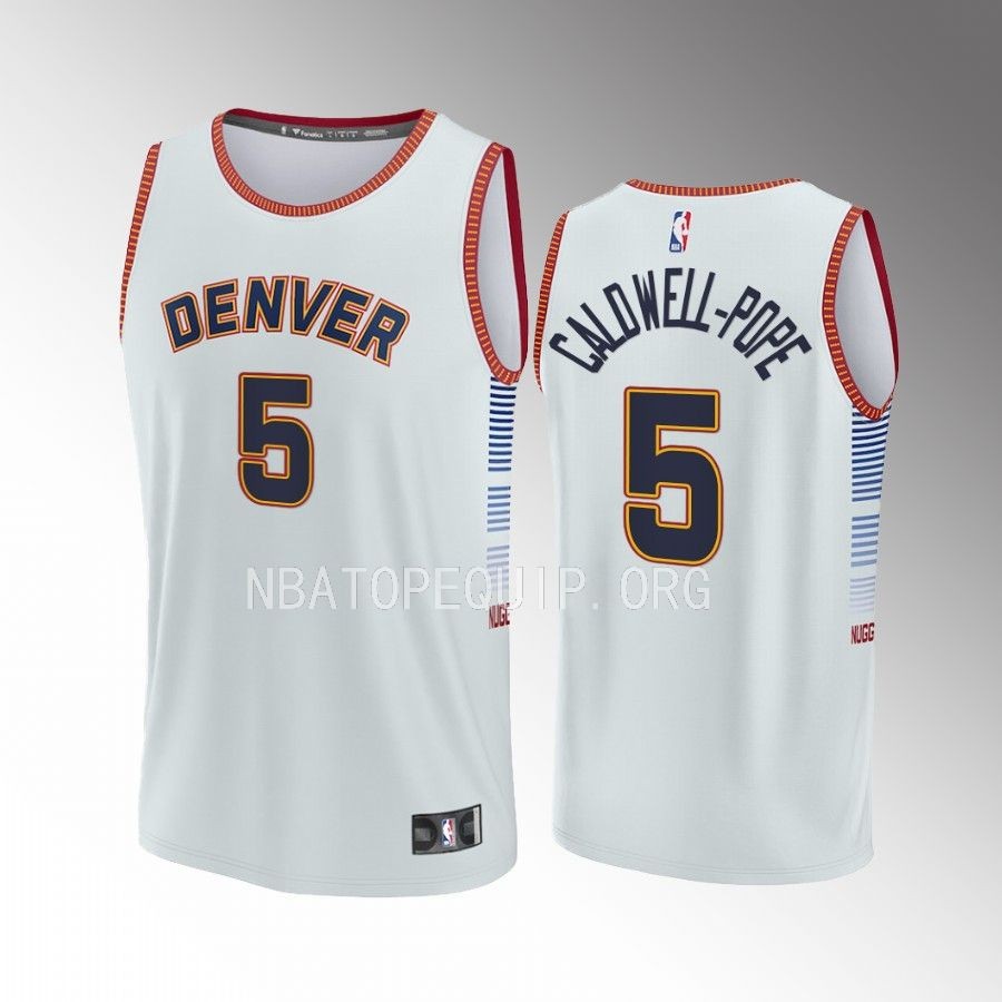 Kentavious Caldwell-Pope Nuggets #5 Gray Jersey Fast Break Fastbreak 2022-23 City Edition