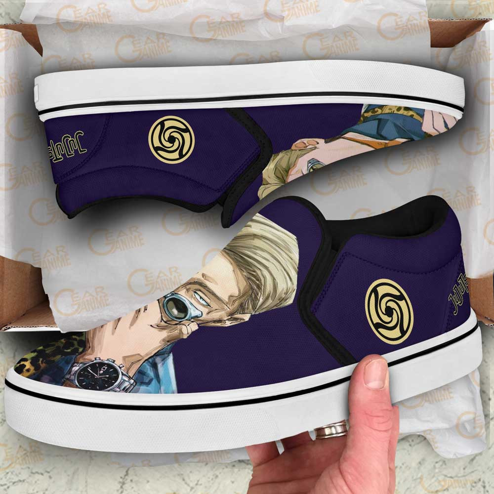 Kento Nanami Slip-On Shoes Canvas Custom Anime Jujutsu Kaisen Shoes