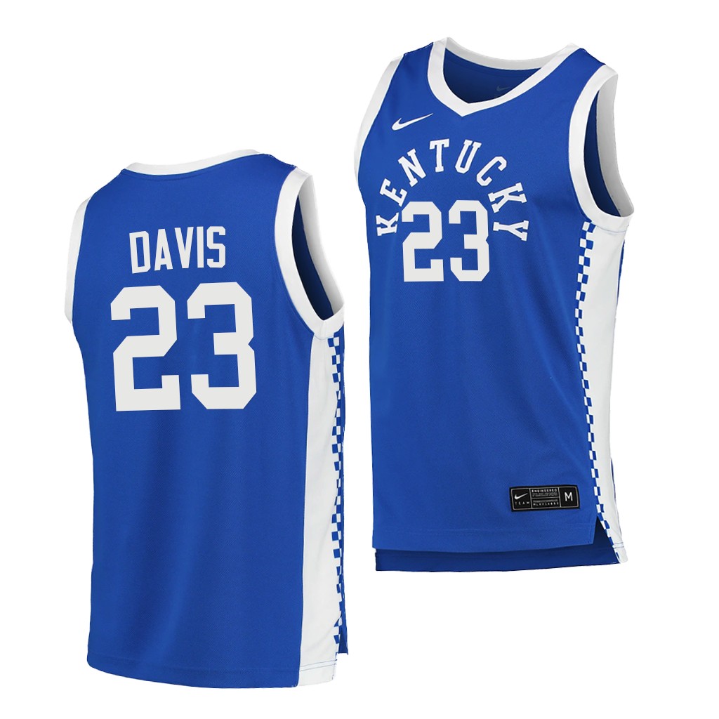 Kentucky Wildcats Anthony Davis Blue 2020-21 College Jersey