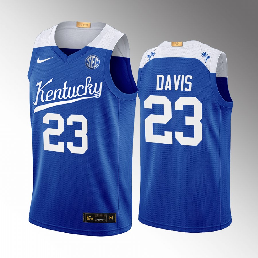 Kentucky Wildcats Anthony Davis Jersey College Blue Alumni Uniform
