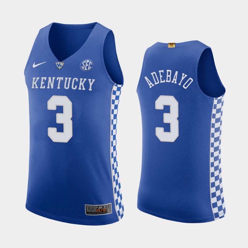 Kentucky Wildcats Bam Adebayo Royal 2019-20 Jersey College