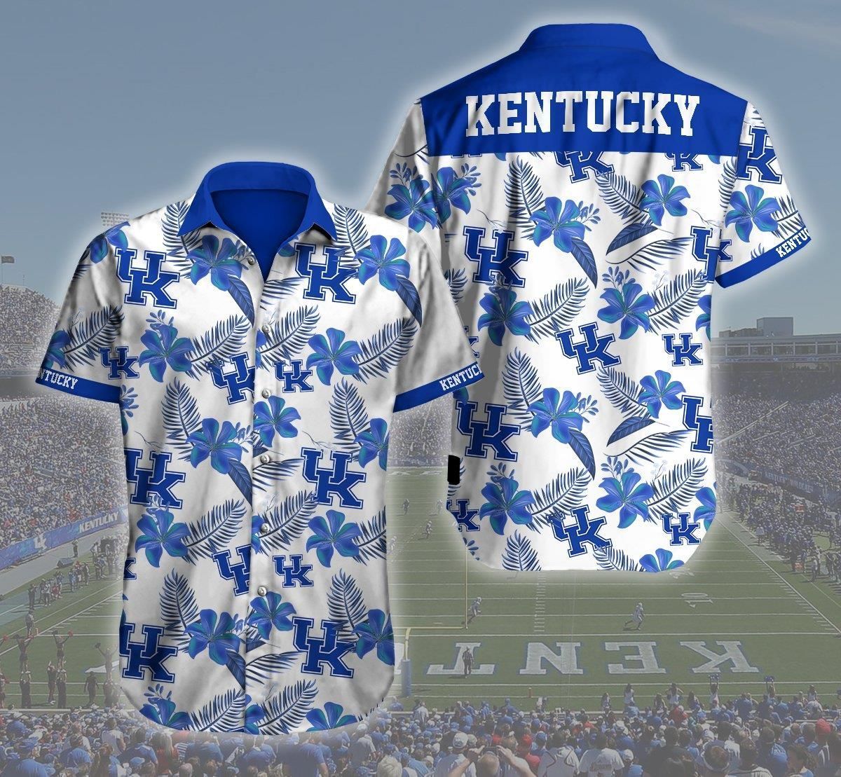Kentucky Wildcats Basketball Logo Hawaii Shirt Summer Wear Hawaii Shirt Hawaiian Beach