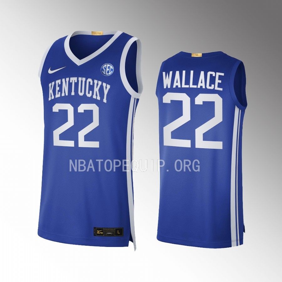 Kentucky Wildcats Cason Wallace Jersey 2022-23 Limited Royal Uniform