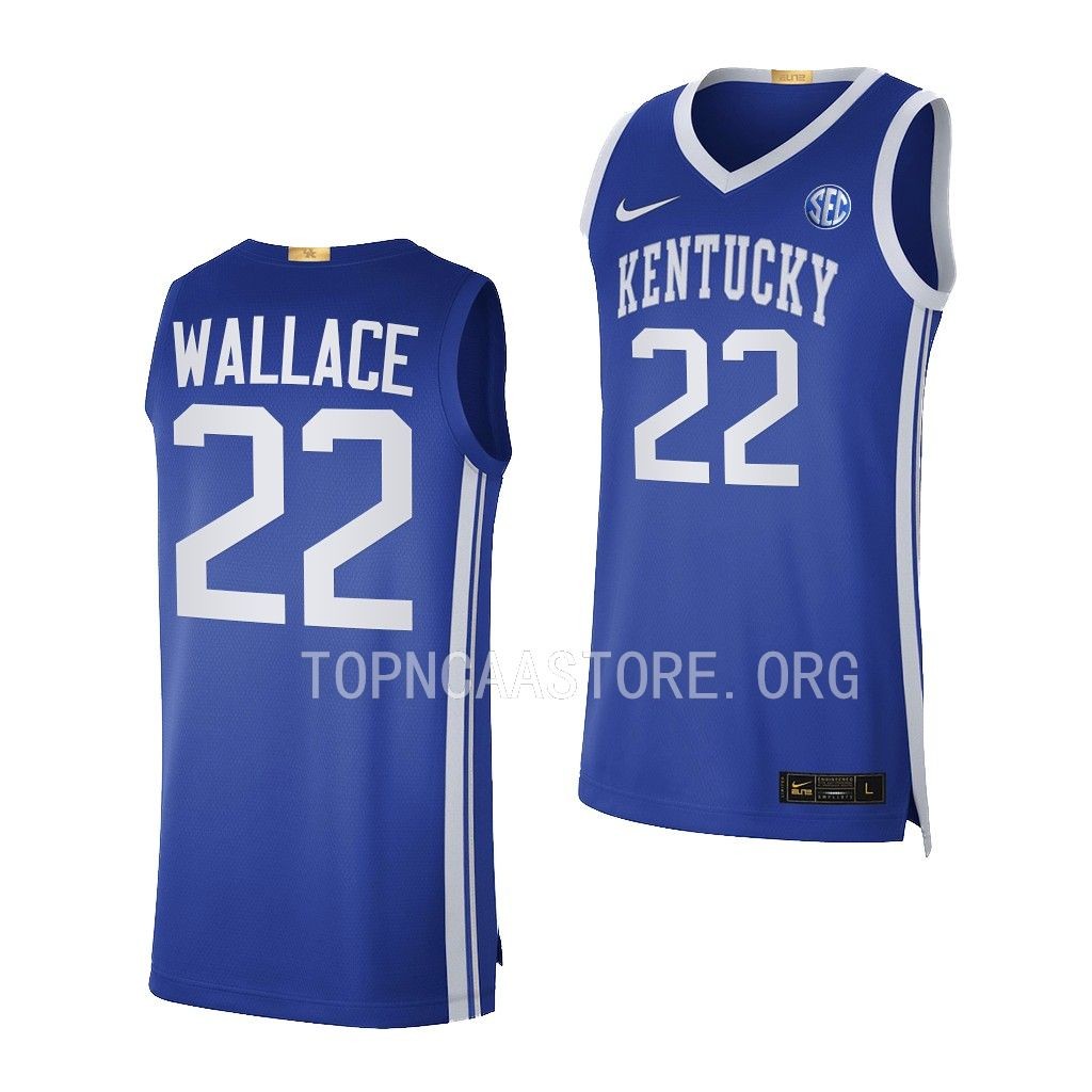 Kentucky Wildcats Cason Wallace Royal #22 Jersey 2022-23 Limited