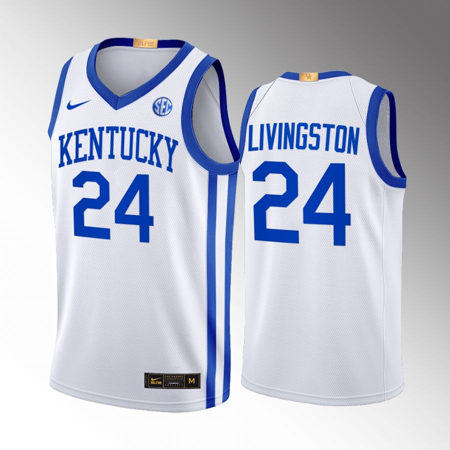Kentucky Wildcats Chris Livingston Jersey 2022-23 Home White Elite Uniform