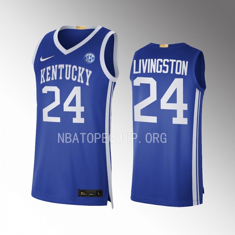 Kentucky Wildcats Chris Livingston Jersey 2022-23 Limited Royal Uniform