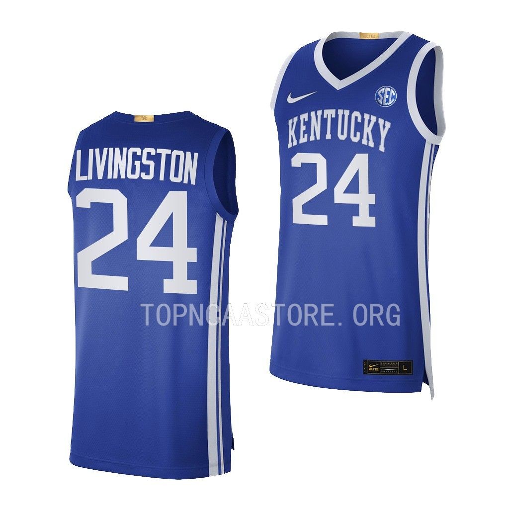 Kentucky Wildcats Chris Livingston Royal #24 Jersey 2022-23 Limited