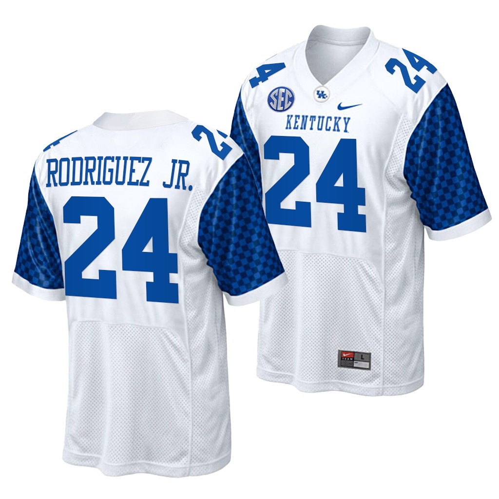 Kentucky Wildcats Chris Rodriguez Jr. 24 White 2021-22 College Jersey Men