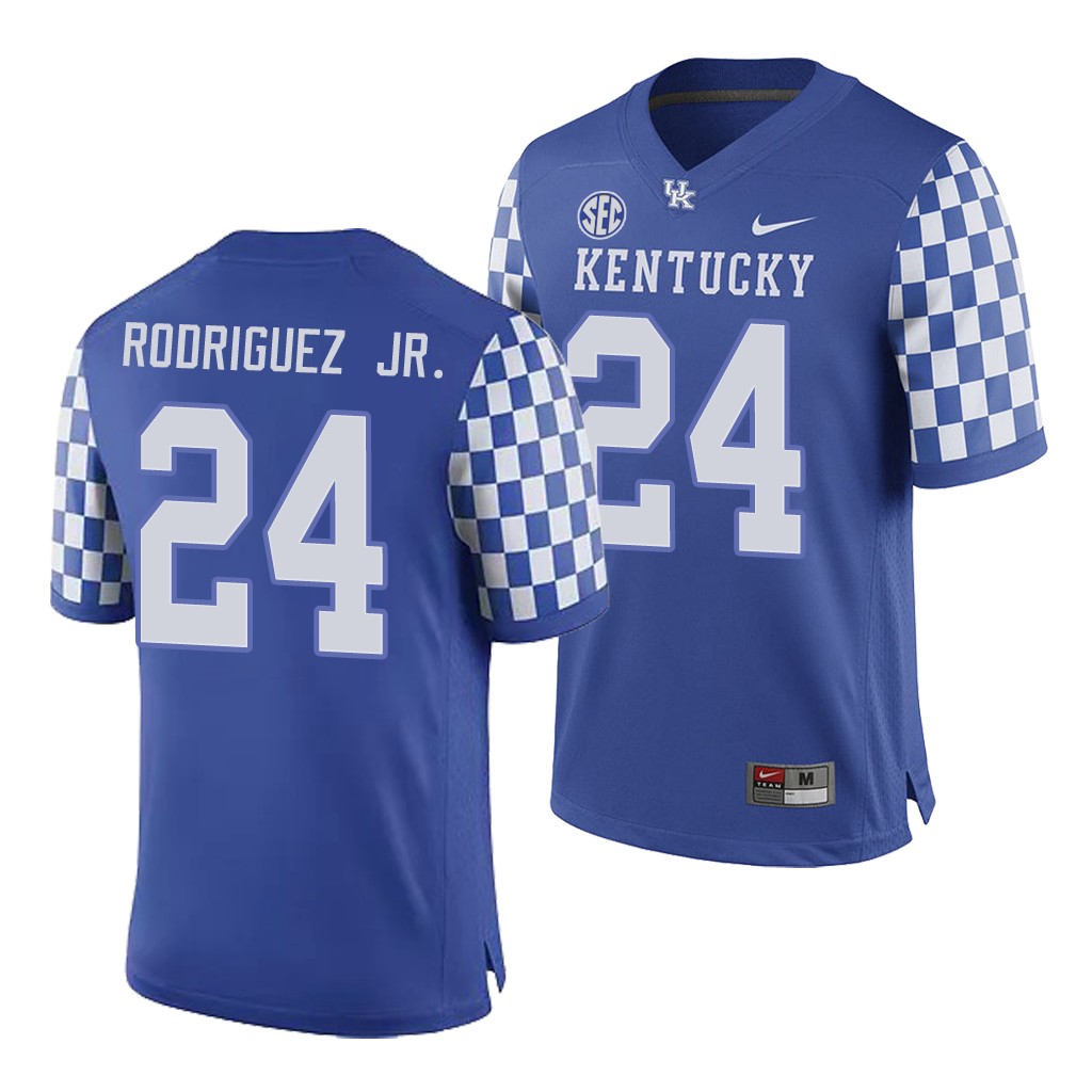 Kentucky Wildcats Chris Rodriguez Jr. Royal College Men's Game Jersey