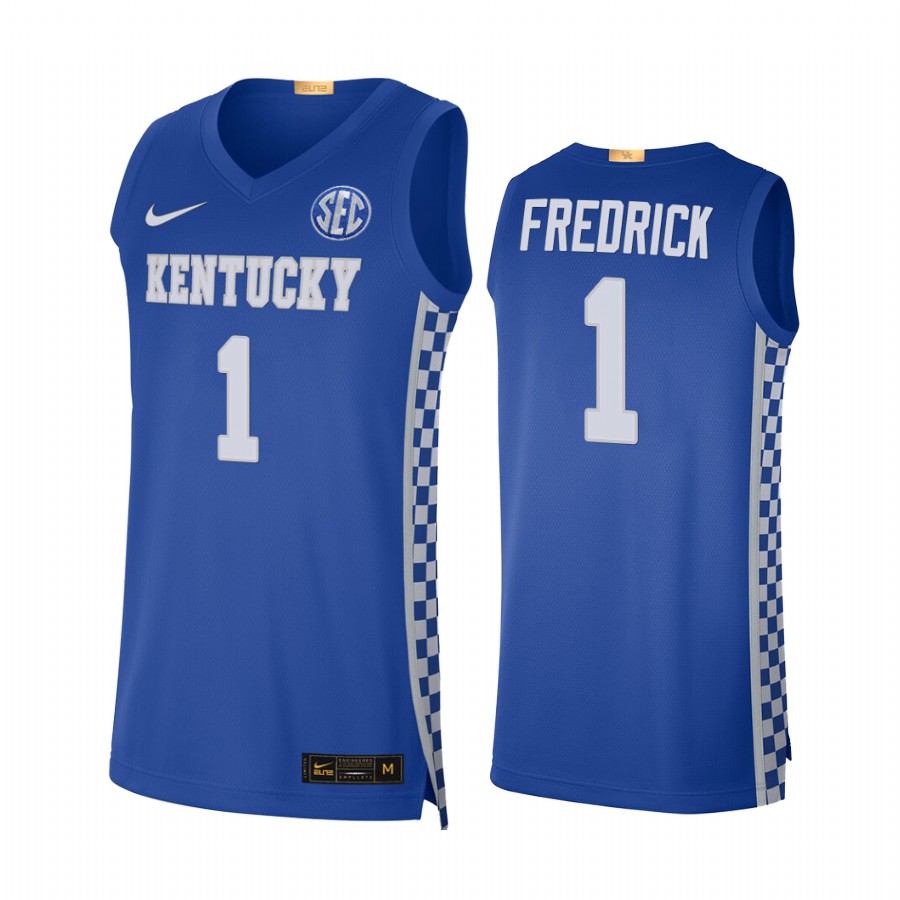 Kentucky Wildcats CJ Fredrick Jersey 2021-22 College Royal Uniform