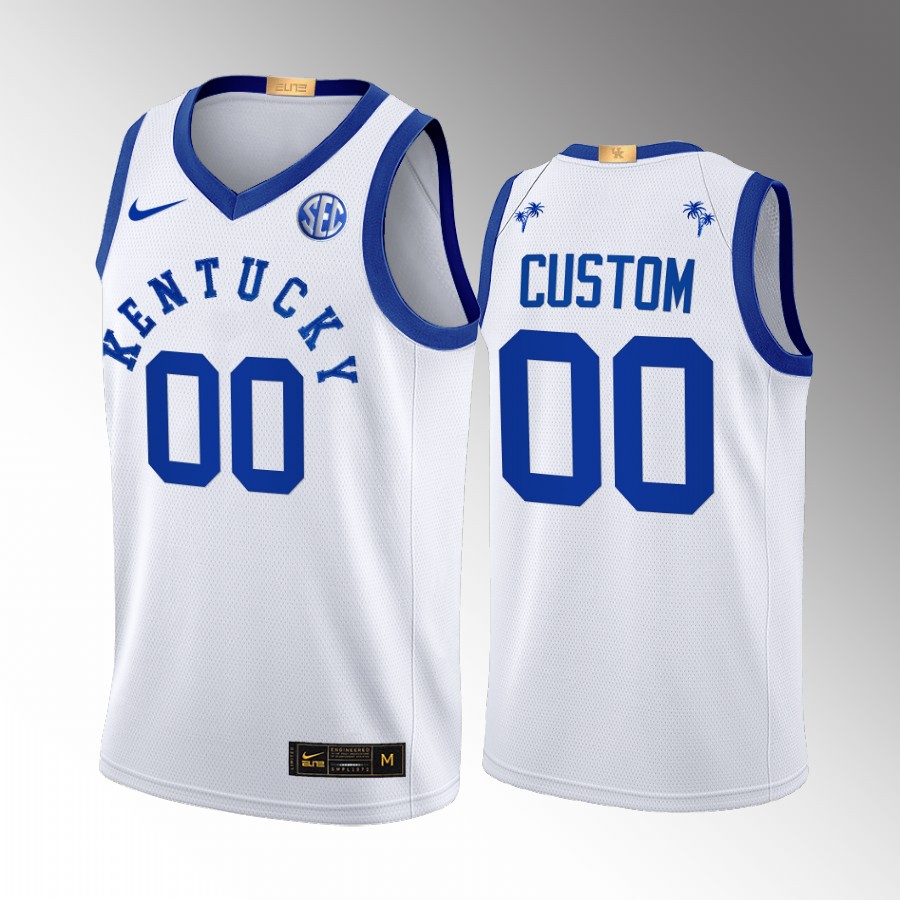 Kentucky Wildcats custom Jersey 2022 Big Blue Bahamas White Uniform