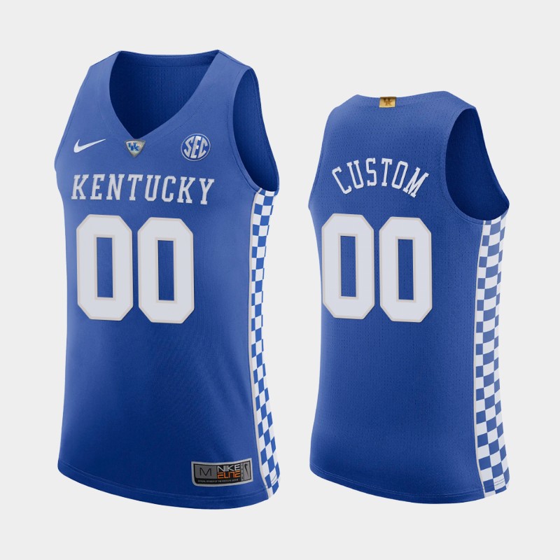 Kentucky Wildcats Custom Royal 2019-20 Jersey College
