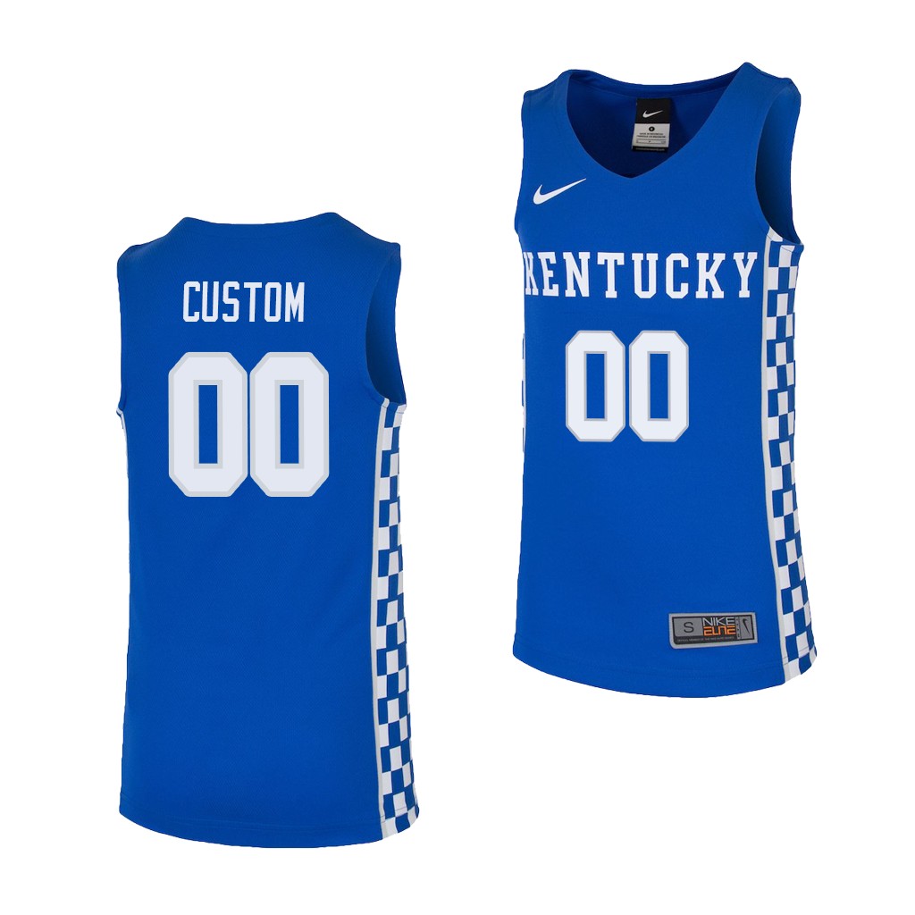 Kentucky Wildcats Custom Royal College Jersey