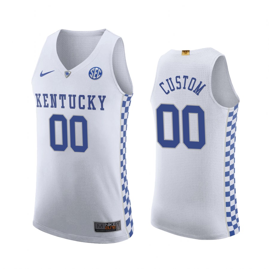 Kentucky Wildcats Custom White College Jersey