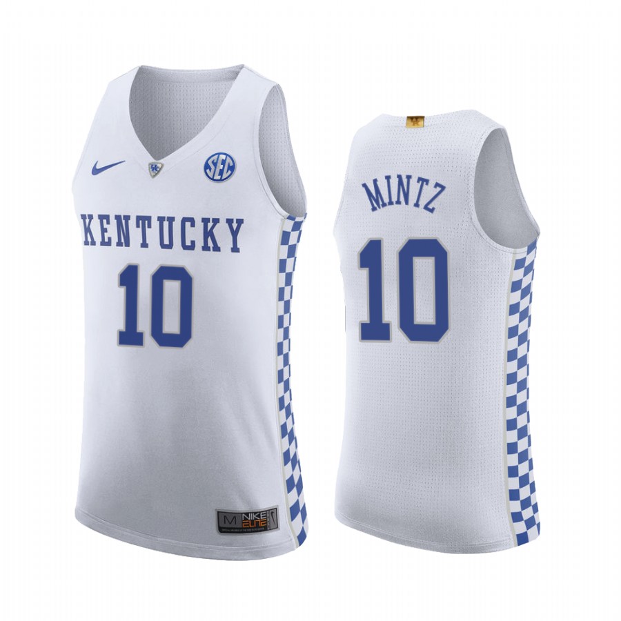 Kentucky Wildcats Davion Mintz Jersey 2021-22 College White Uniform