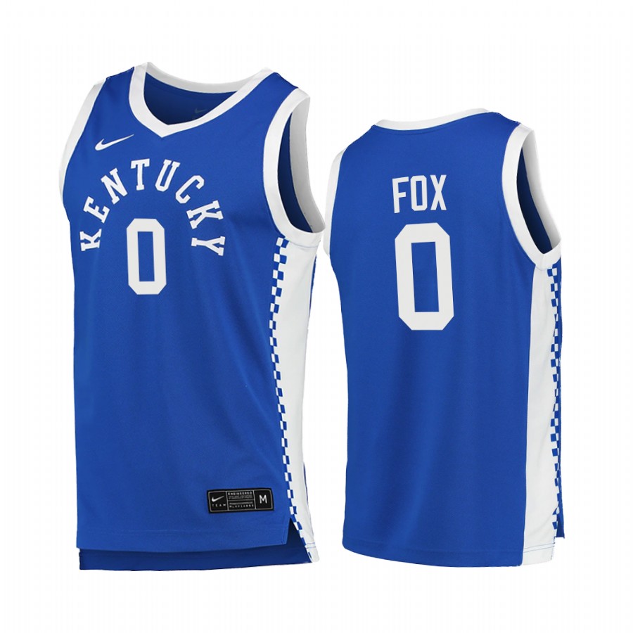 Kentucky Wildcats De'Aaron Fox Blue College 2020-21 Jersey