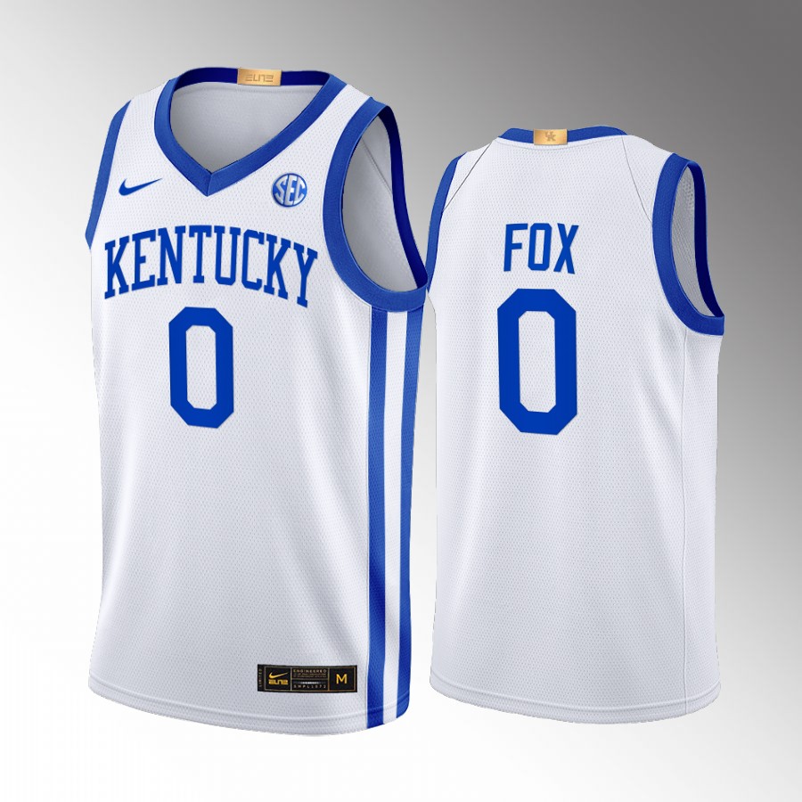 Kentucky Wildcats De'Aaron Fox Jersey 2022-23 Home White Alumni Uniform