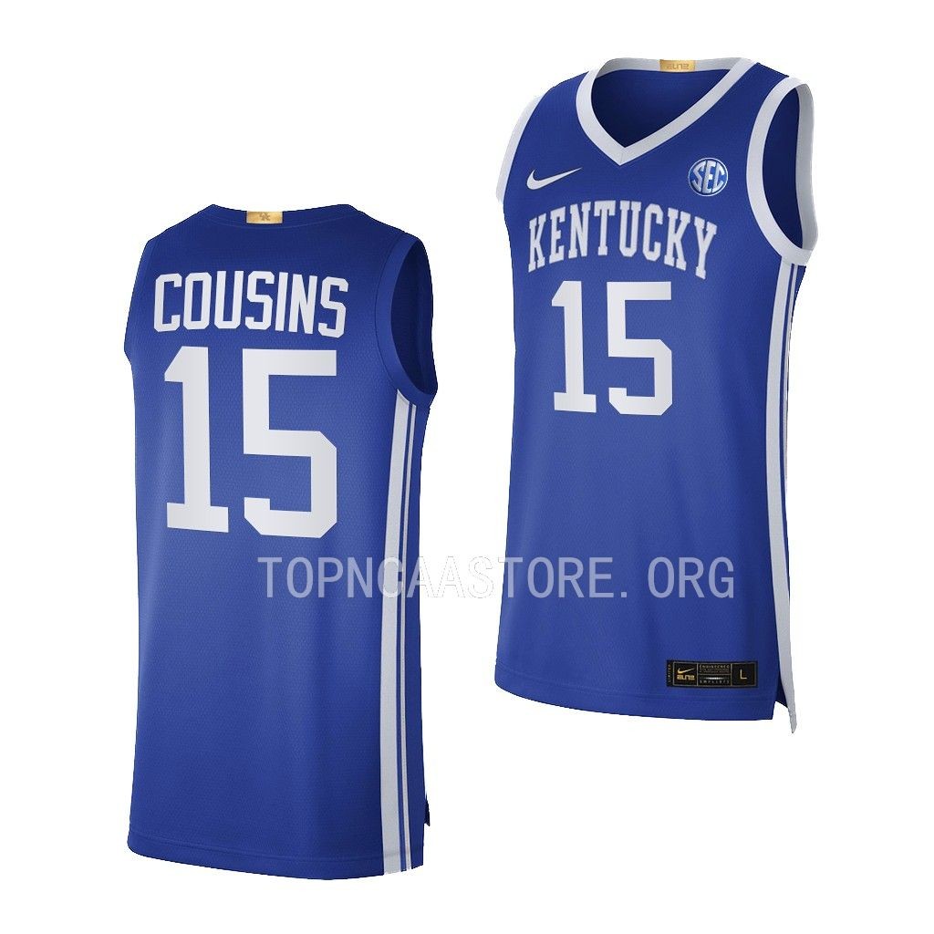 Kentucky Wildcats DeMarcus Cousins Royal #15 NBA Alumni Jersey Limited