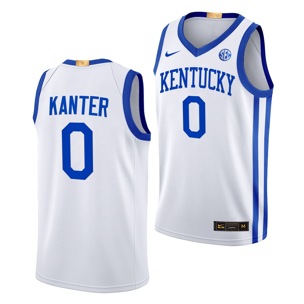 Kentucky Wildcats Enes Kanter White #0 Alumni Jersey 2022-23 Home