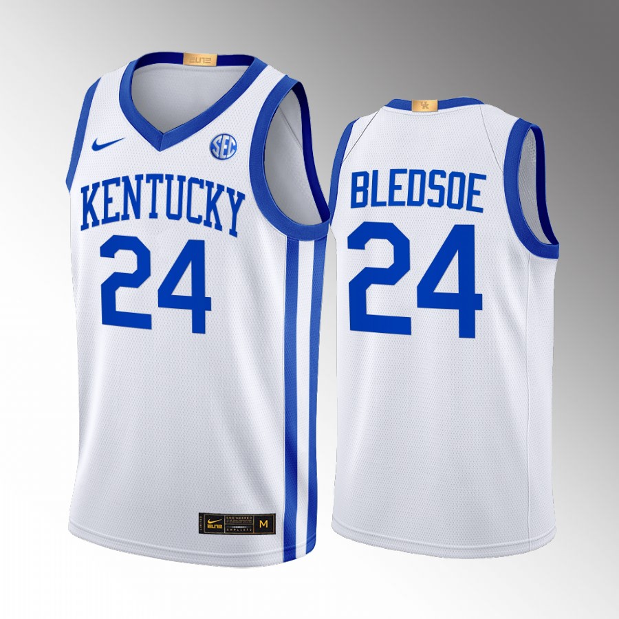Kentucky Wildcats Eric Bledsoe Jersey 2022-23 Home White Alumni Uniform