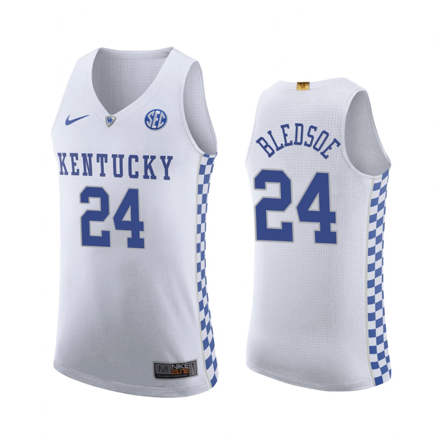 Kentucky Wildcats Eric Bledsoe White Jersey College