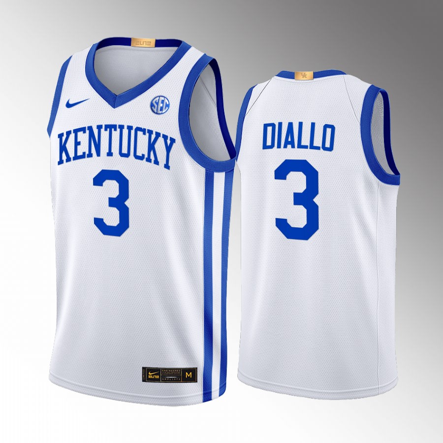 Kentucky Wildcats Hamidou Diallo Jersey 2022-23 Home White Alumni Uniform