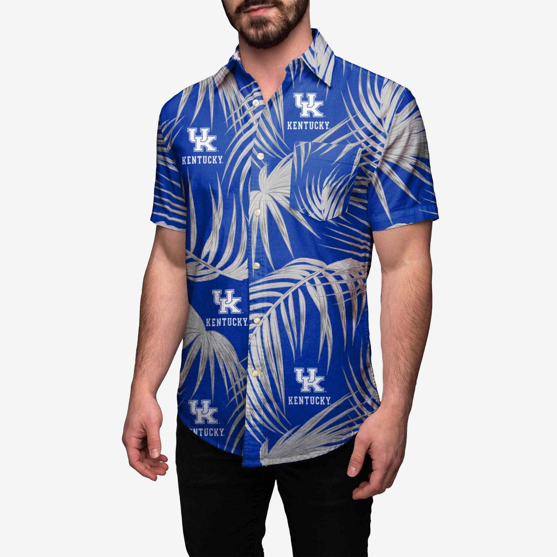 Kentucky Wildcats Hawaiian Aloha Button Up Shirt Hawaiian Beach