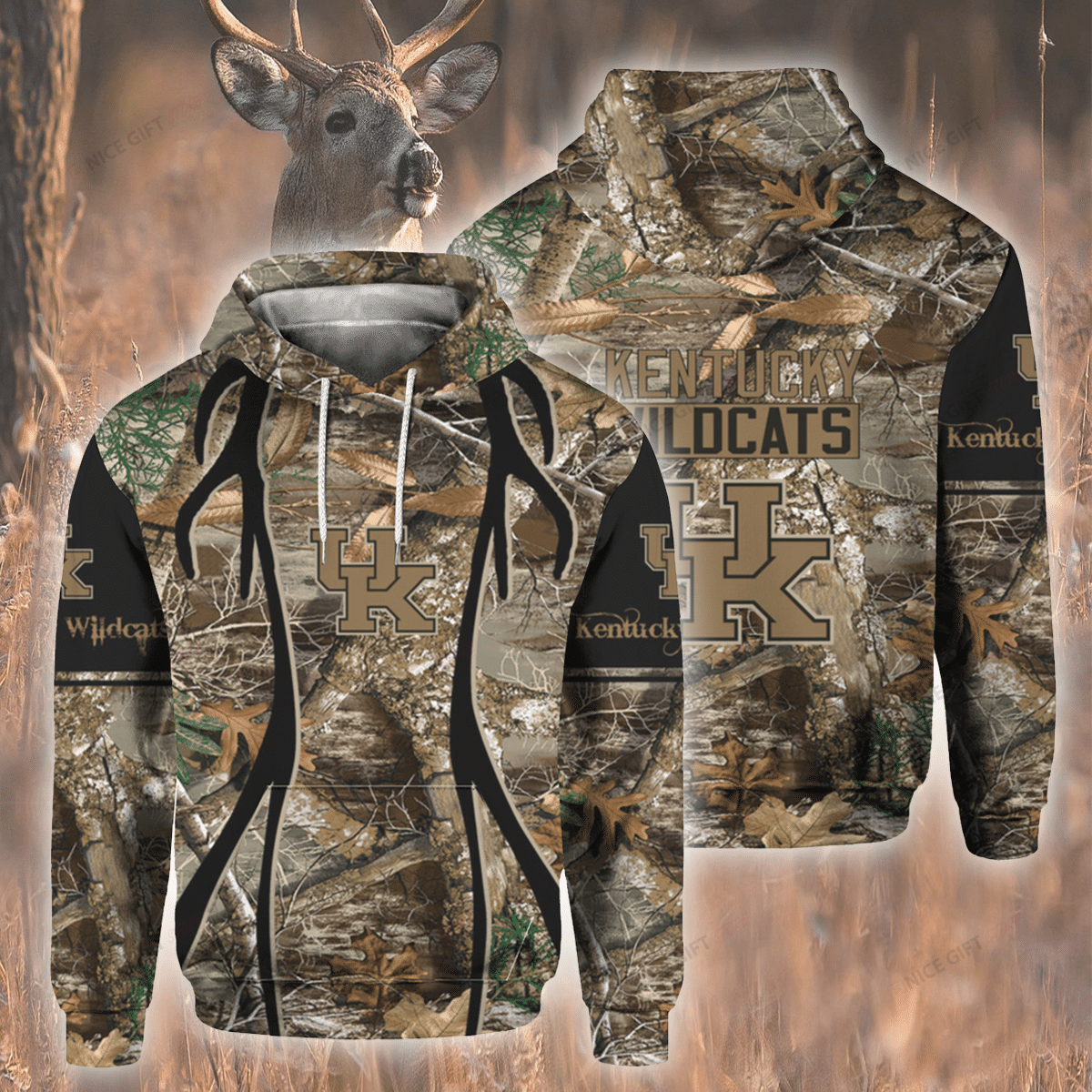 Kentucky Wildcats Hunting 3D Hoodie Gift For Fans