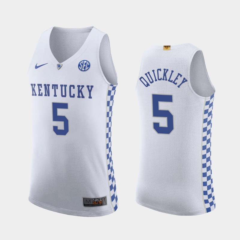 Kentucky Wildcats Immanuel Quickley White 2019-20 Jersey College