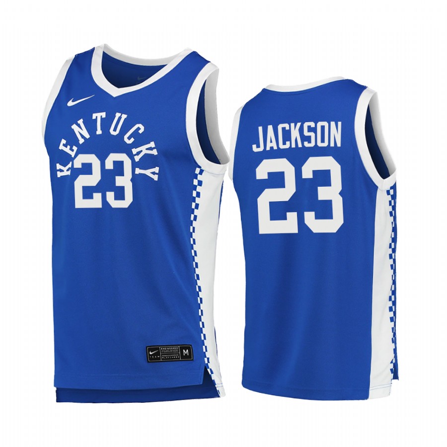 Kentucky Wildcats Isaiah Jackson Blue College 2020-21 Jersey